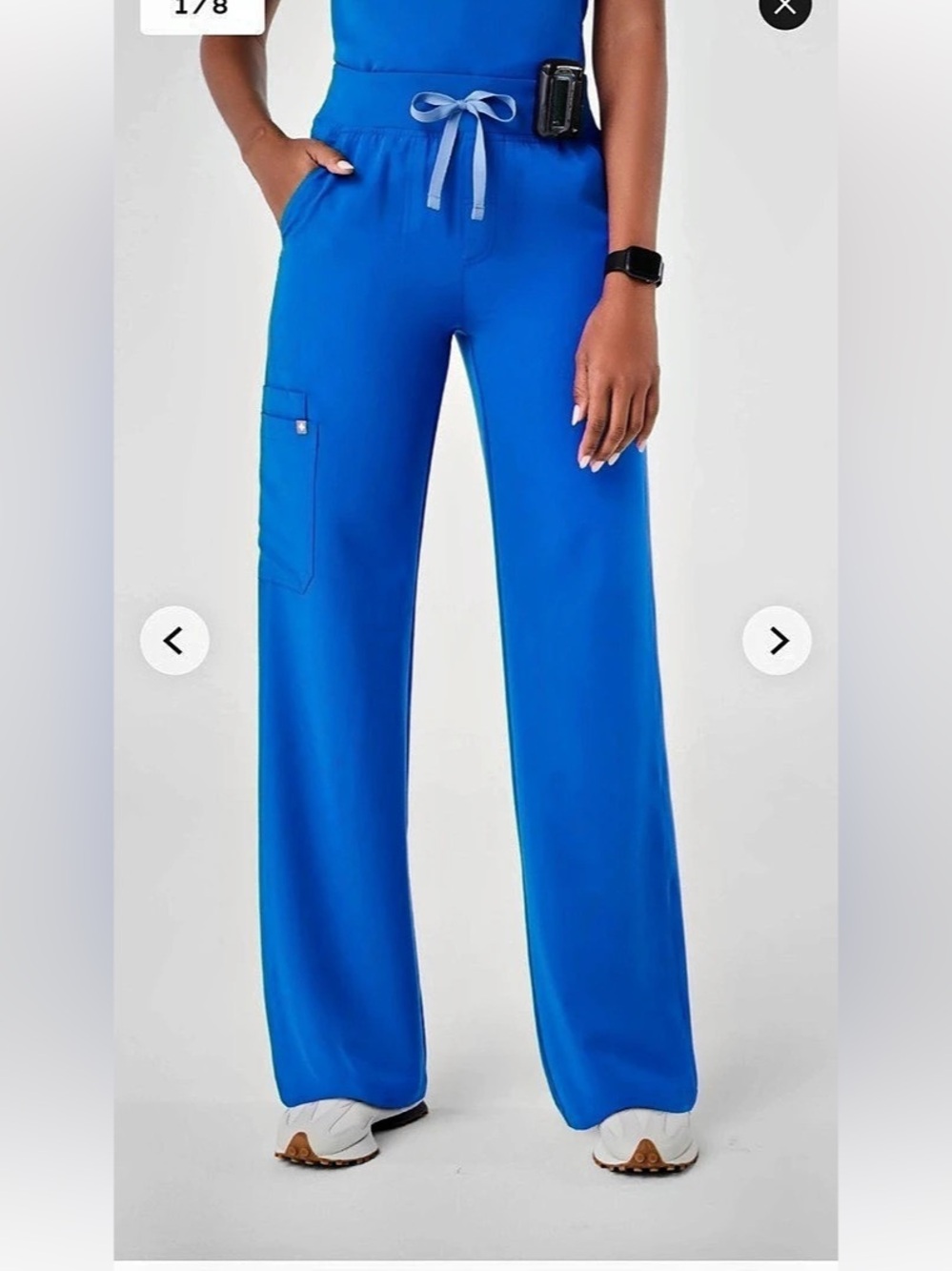 FIGS Royal Blue Isabel Wide Leg Bottoms